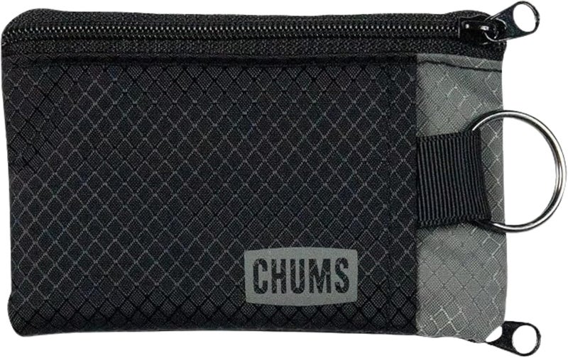 CHUMS Surfshorts Wallet - Lightweight Slim Wallet with RFID Blocking Card & Clear ID Window - Zippered, Minimalist Wallet w/Key Ring - Solid Colors - Image 1